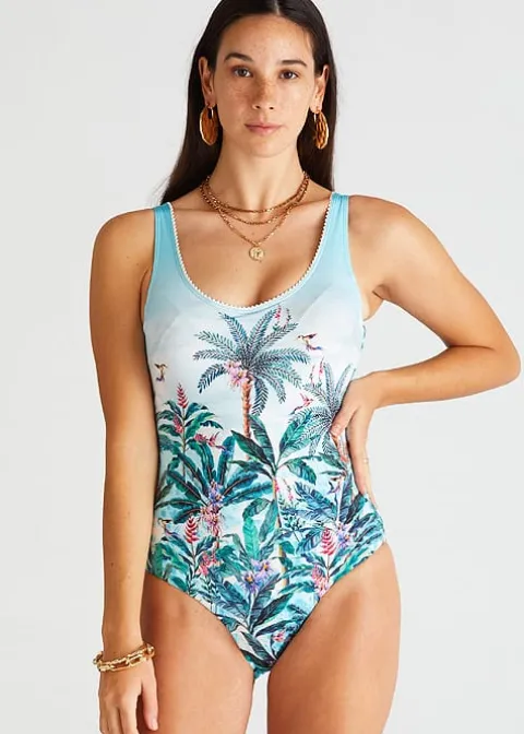 Aqua Blu Muse Nicola Round Neck Swimsuit