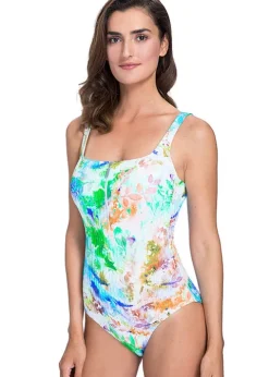 Gottex Aquarelle Square Neck Tank Swimsuit