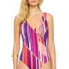 Gottex Art Deco Surplice Swimsuit