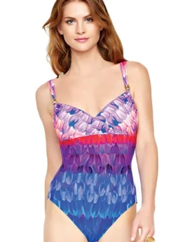 Gottex Cosmic Petals Surplice Swimsuit