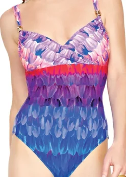 Gottex Cosmic Petals Surplice Swimsuit