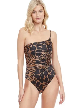 Gottex Jaguar One Shoulder Swimsuit