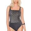 Gottex Jewel Box Mystic Quartz Square Neck Swimsuit