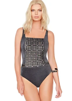 Gottex Jewel Box Mystic Quartz Square Neck Swimsuit
