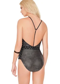 Gottex Jewel Box Platinum Deep Plunge Swimsuit