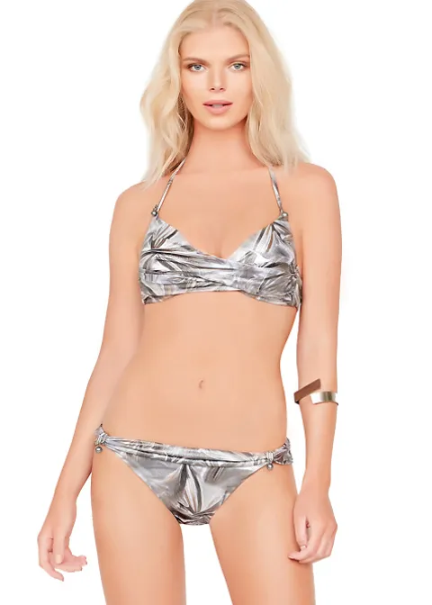 Gottex Jewel Box Silver Agate Triangle Push Up Bikini