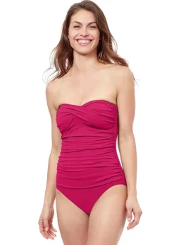 Gottex Profile Tutti Frutti Shirred Bandeau Swimsuit