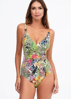 Nuria Ferrer Palm Wrap Swimsuit