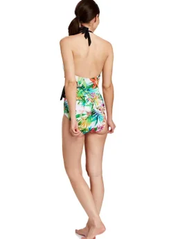 Rosch Pretty Plumeria Halter Neck Swimsuit