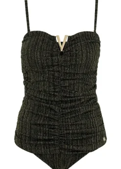 Seaspray Athena Lurex Gathered Bandeau Swimsuit